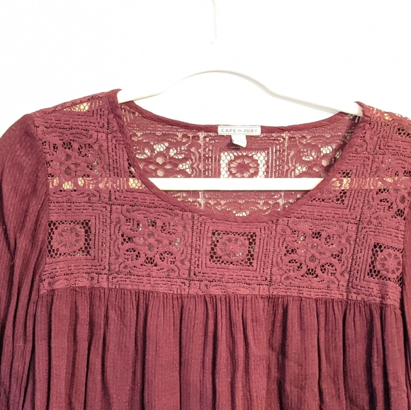 Cape Juby Gauze and Lace Women's long sleeve top - Picture 2 of 7